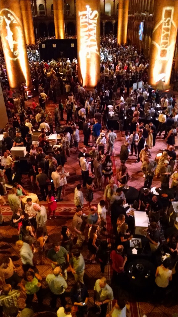 This is only part of the crowd since it is a very busy show.