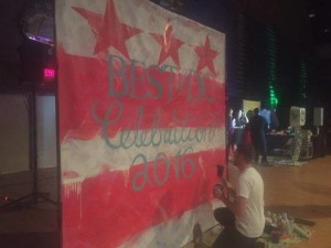 Spraypainting DC pride